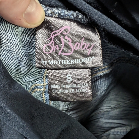 Oh Baby by Motherhood Maternity Blue Jean Pants Small Cool Pocket Designs - Picture 7 of 9